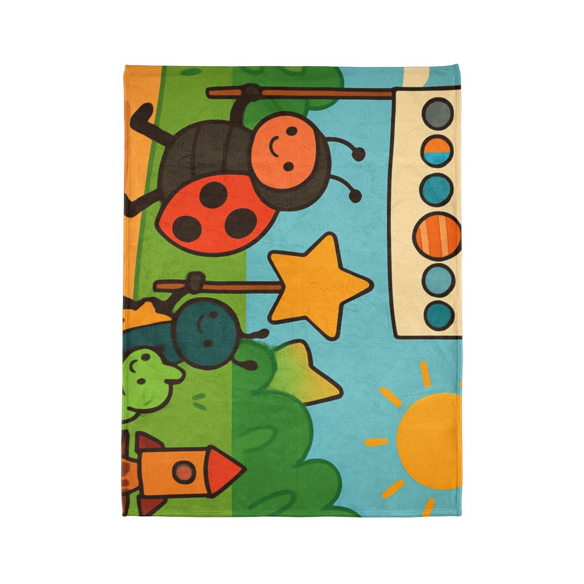 Galaxy Garden Insect Parade stylish throw blankets