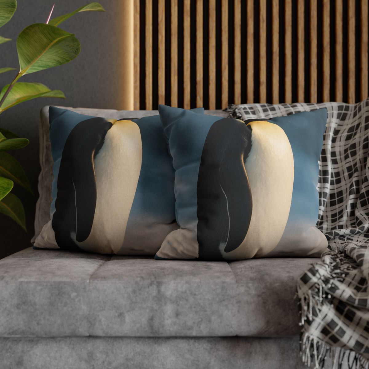 Silver Horizon Emperor Penguin stylish decorative pillowcases