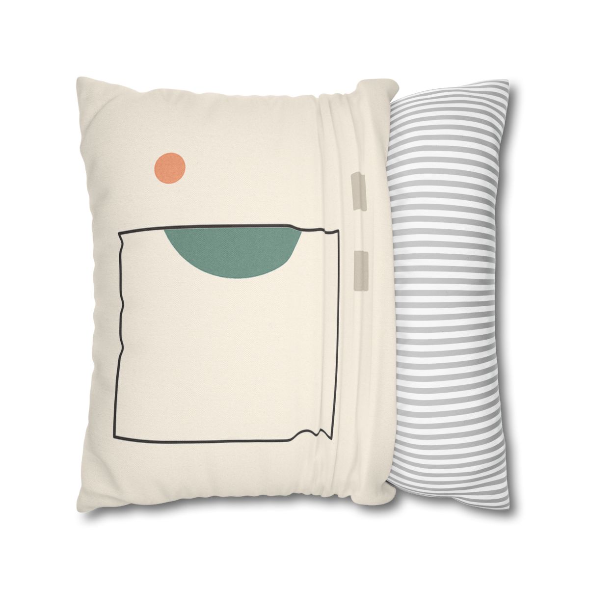 Offset Frame And Crescent Pause designer print pillow cases