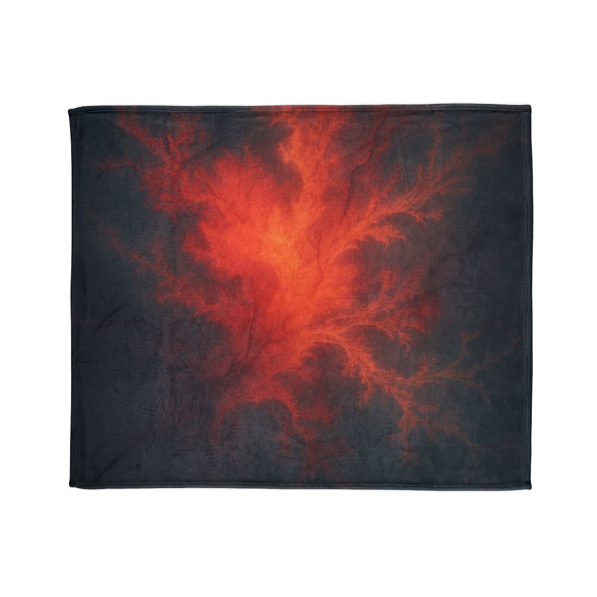 Fractal Nebula Tidal Bloom stylish throw blankets