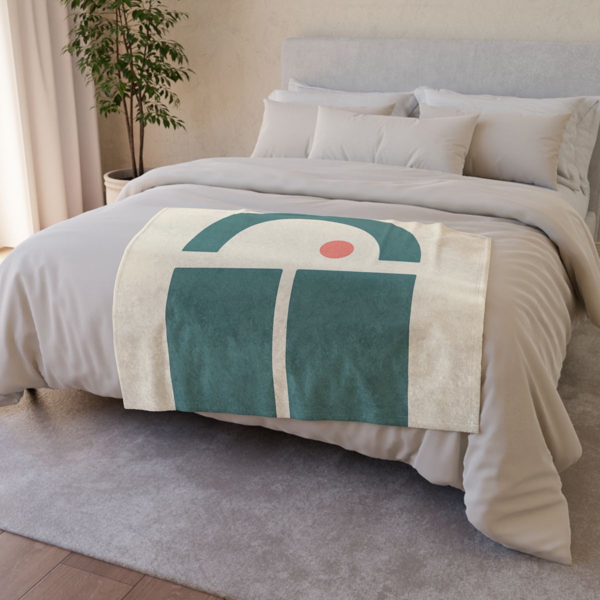 Arc Window Over Twin Blocks personalized cozy blankets