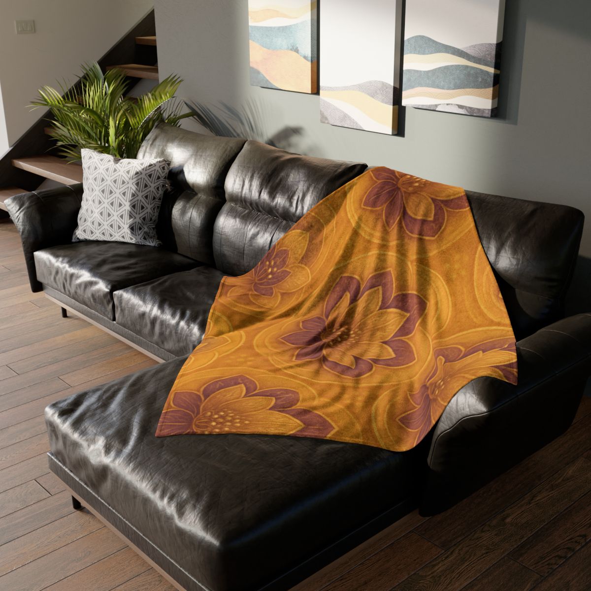 Auric Blossom Halo trendy patterned blankets