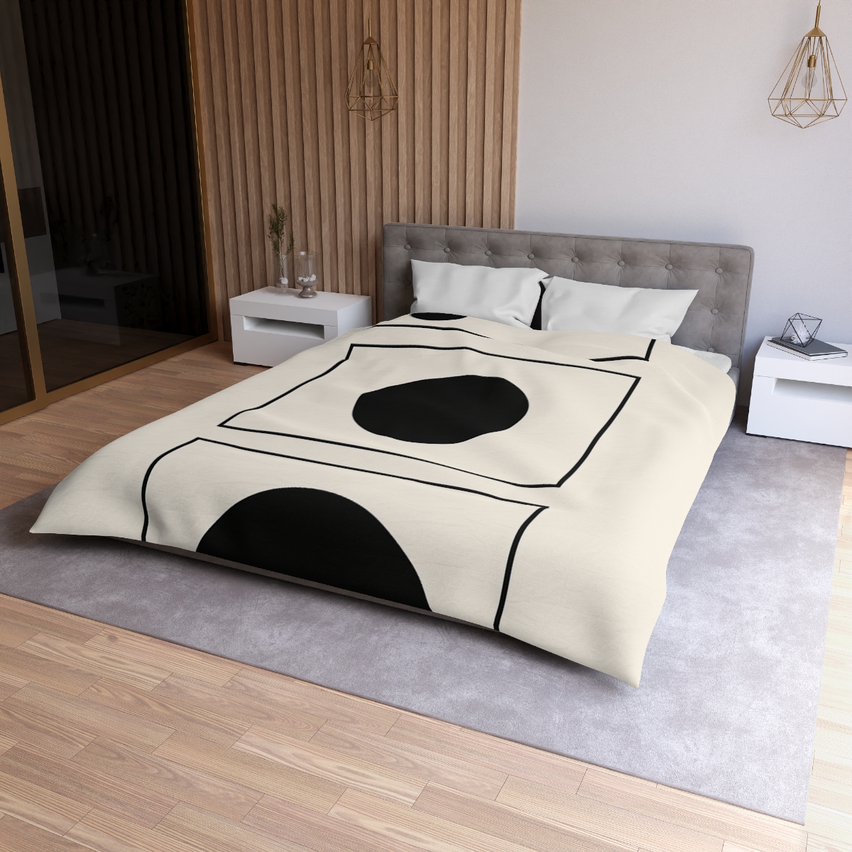 Eclipse Frame Triptych soft comforter duvets