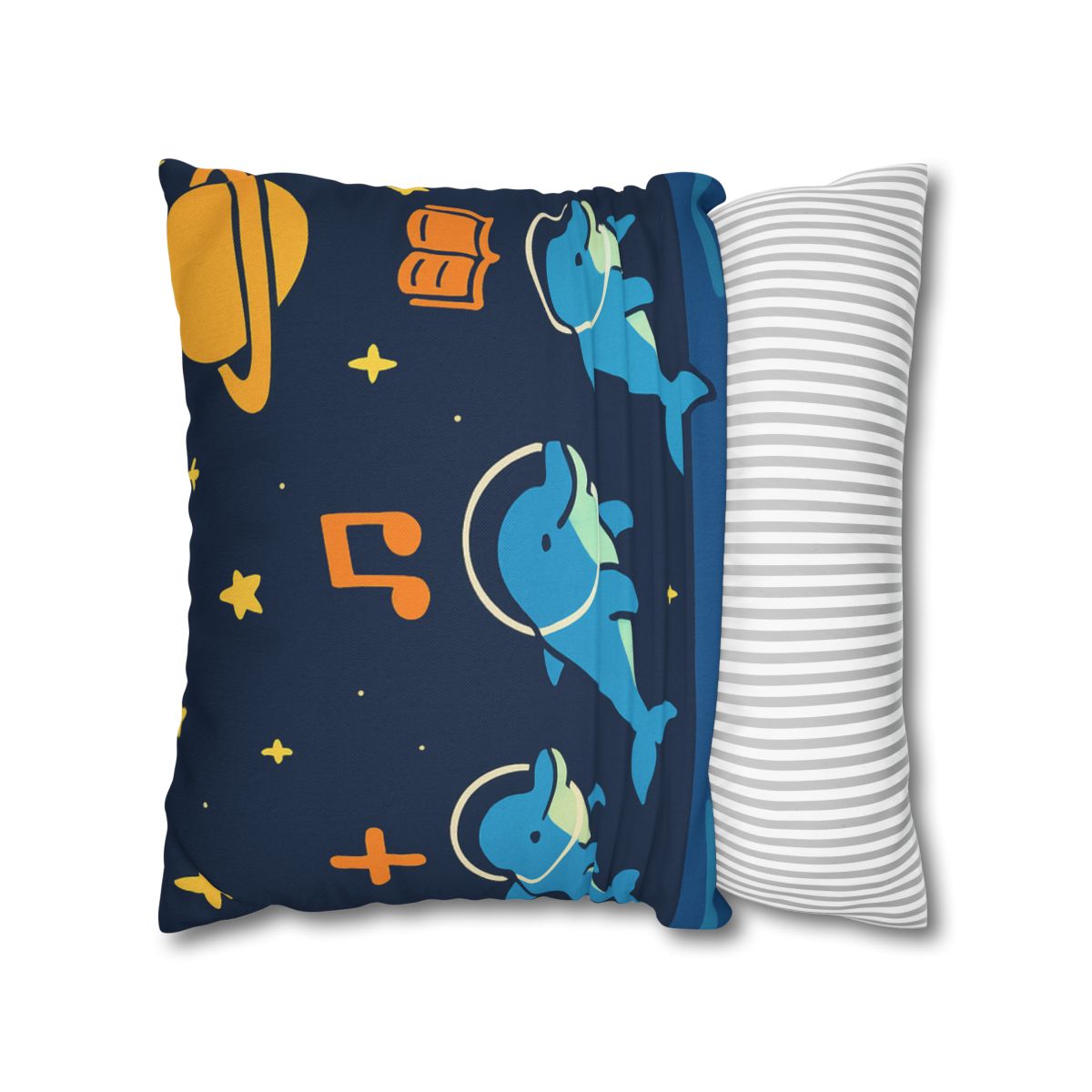 Space School Of The Ocean Dolphins designer print pillow cases