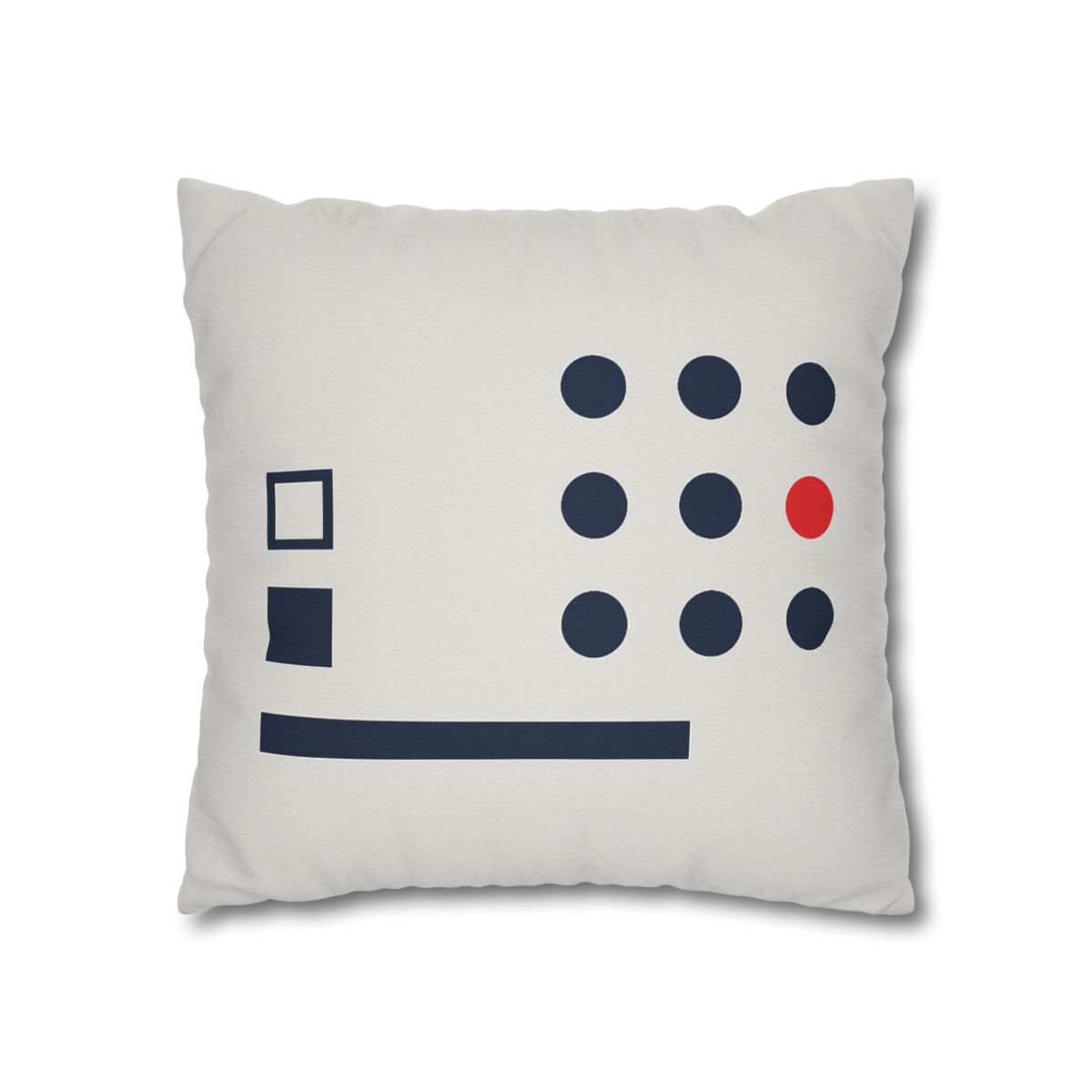 Missing Cell Dot Grid With Long Bar personalized pillow covers