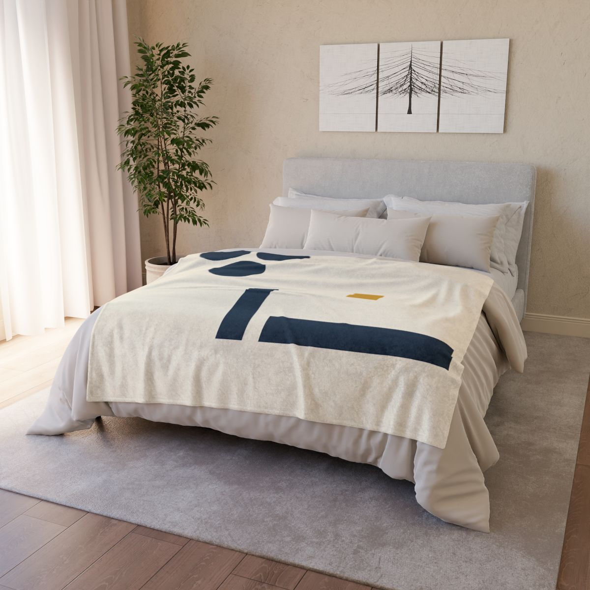 Quiet Triad And Offset Bars personalized cozy blankets