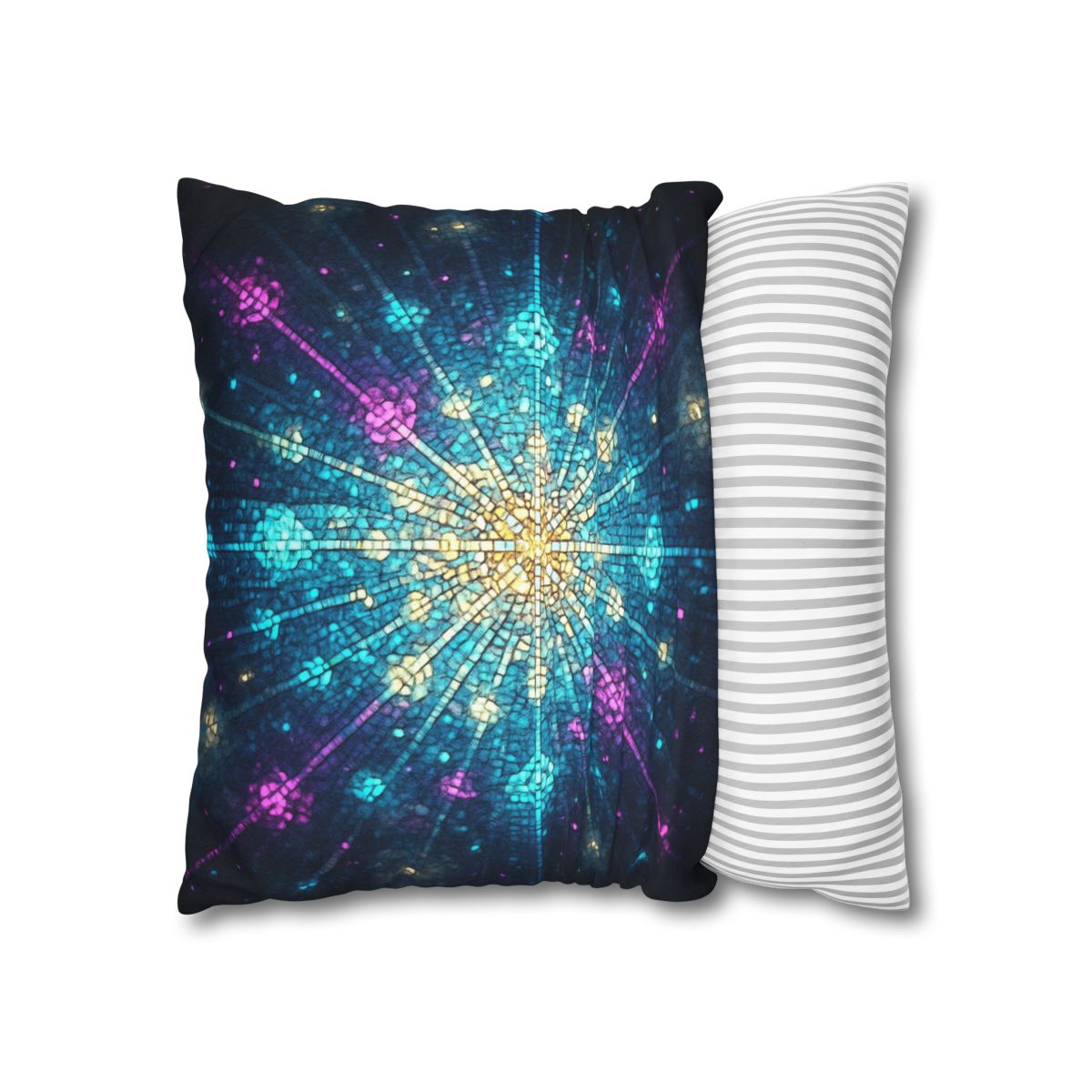 Photon Burst Mosaic designer print pillow cases