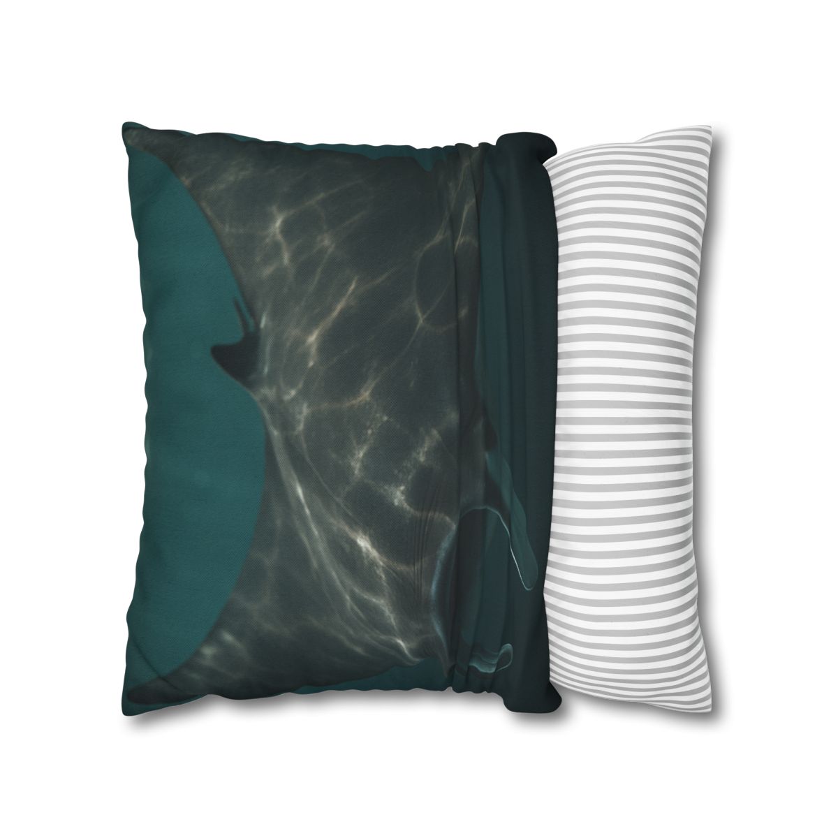 Moonlit Drift Giant Manta Ray designer print pillow cases