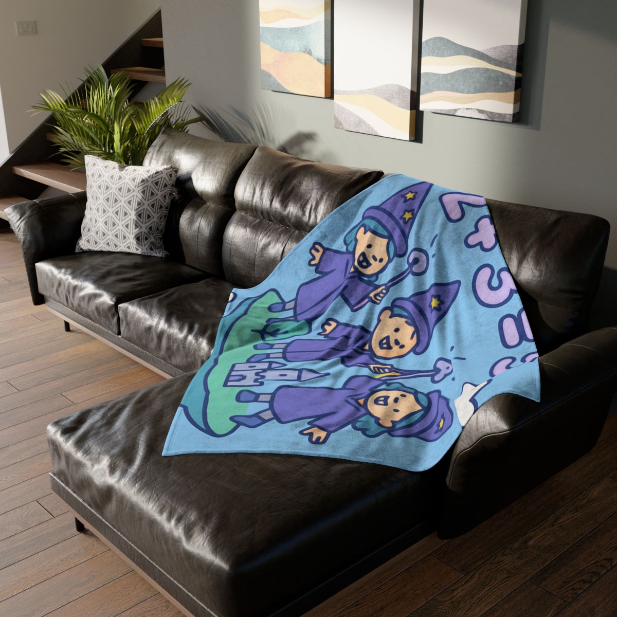 Math Wizards Floating Island soft fleece blankets