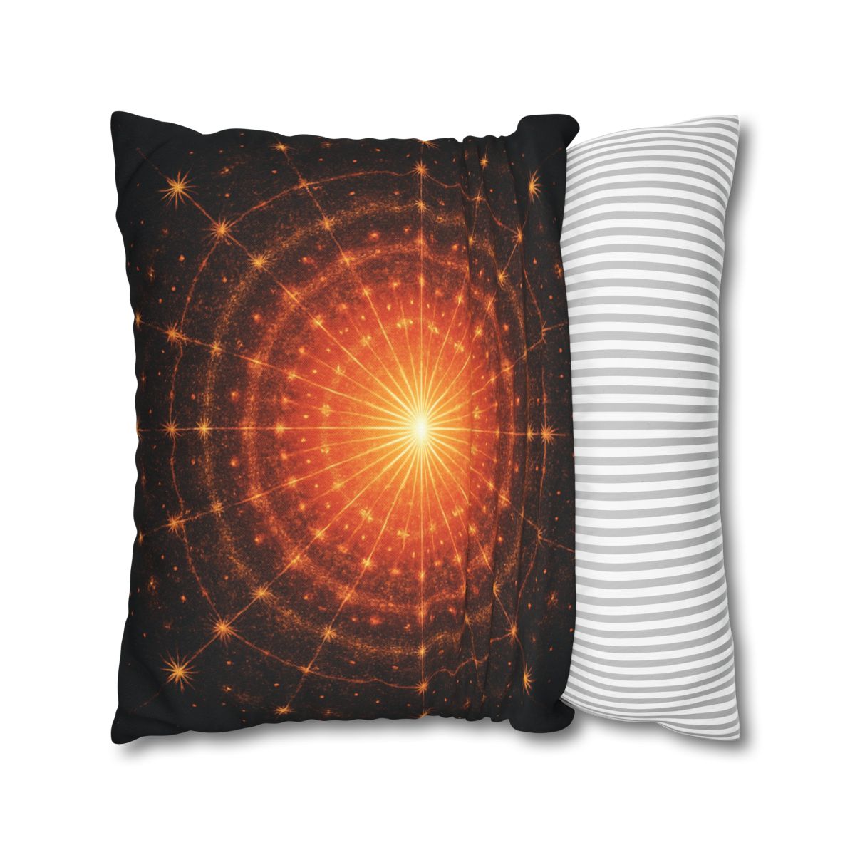 Photon Burst Mandala soft cotton pillow cases