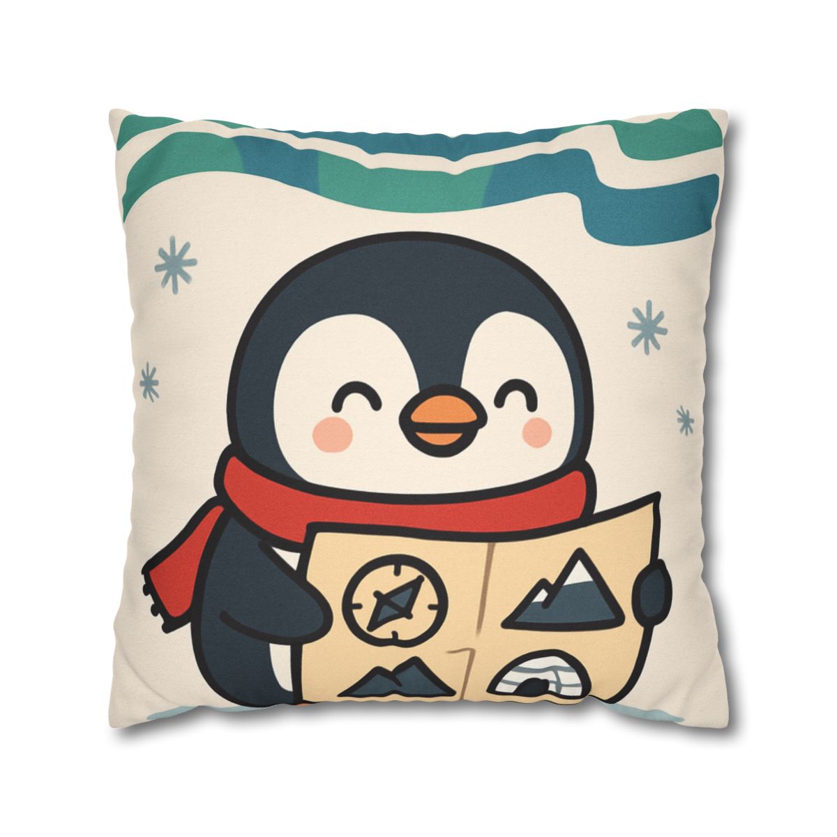 Polar Lights Penguin Map Quest comfortable bedding pillow covers
