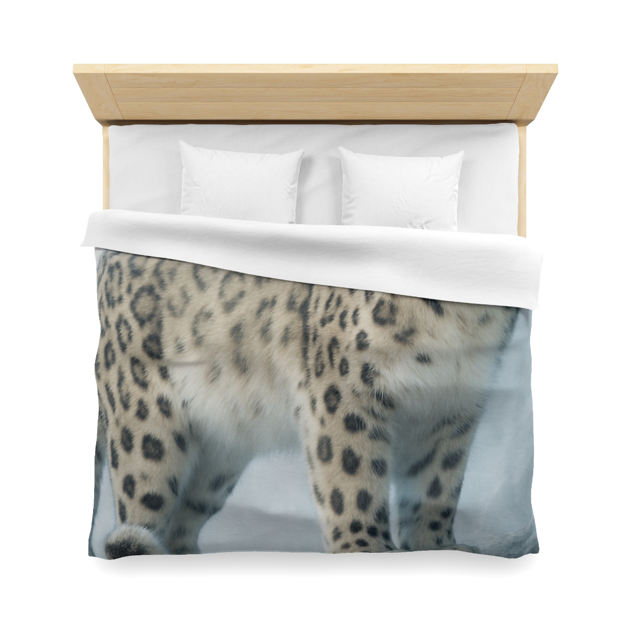 Frost Summit Snow Leopard personalized bedding duvets