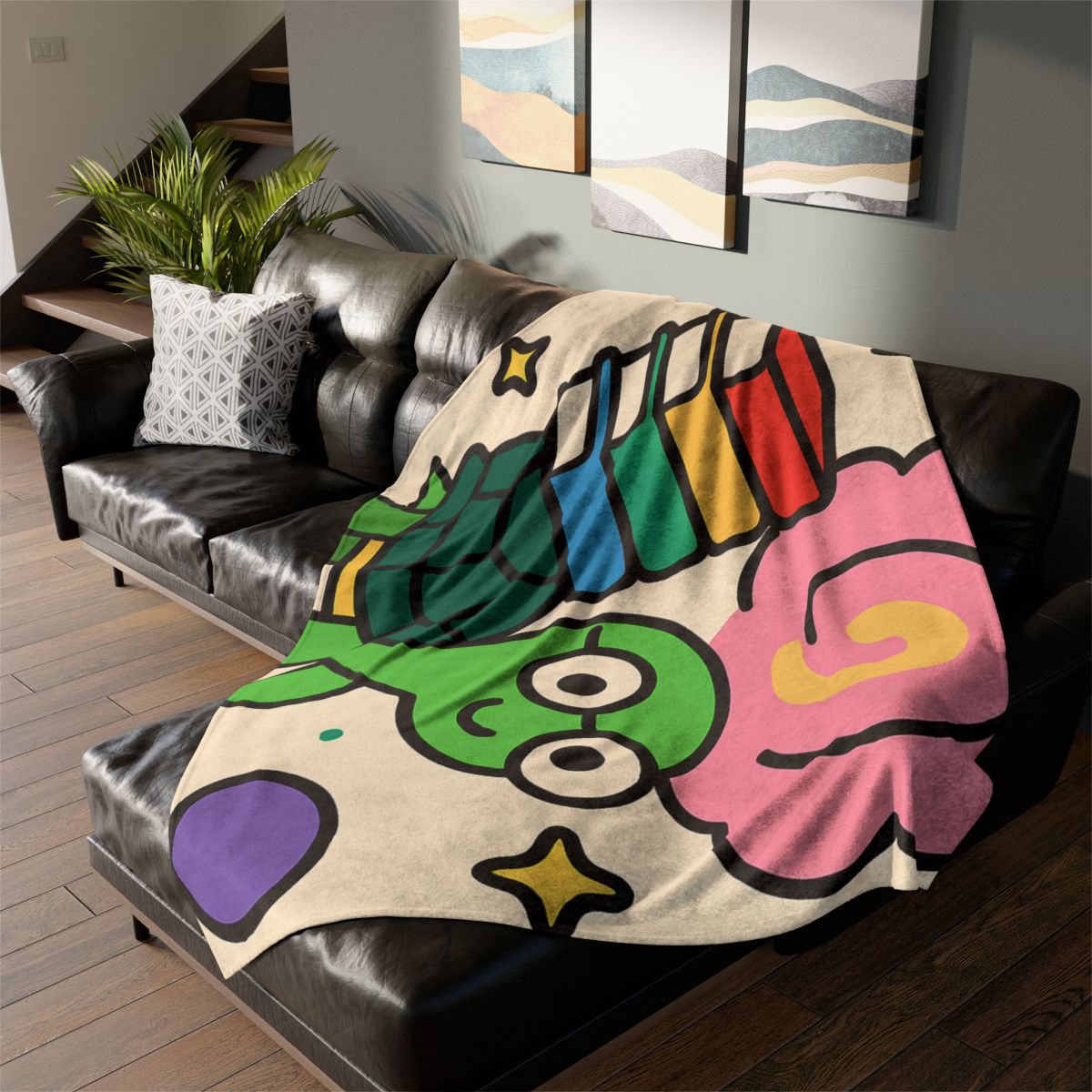 Nebula Library Turtle designer printed blankets