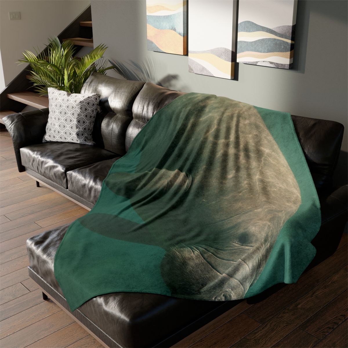 Quiet Drift West Indian Manatee personalized cozy blankets