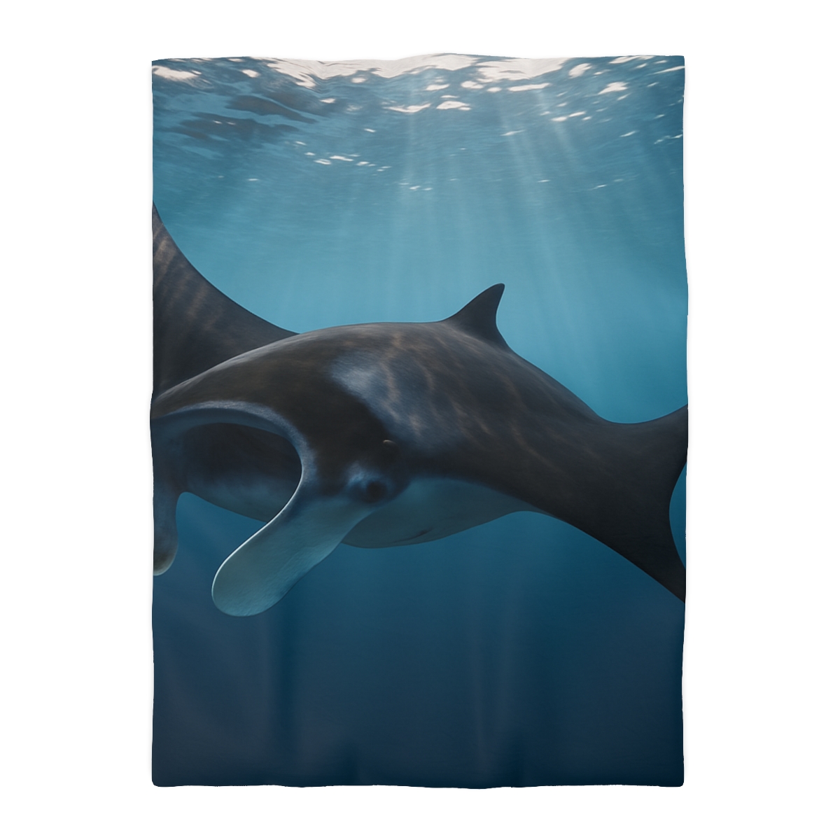 Sunlit Drift Manta Ray personalized bedding duvets