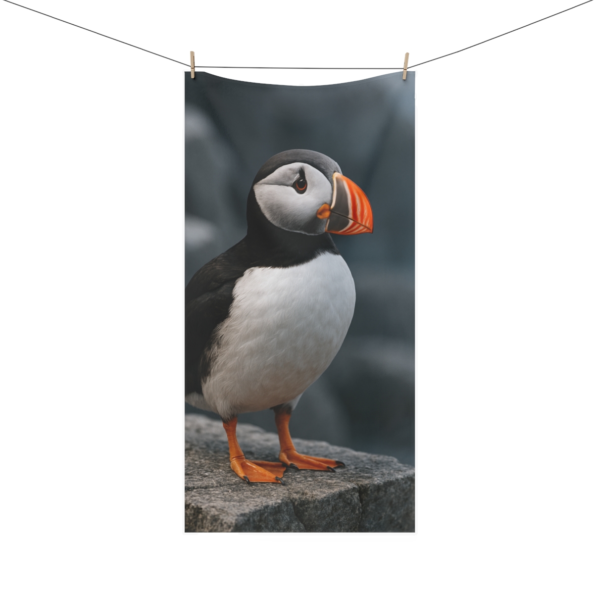 Cliff Breeze Atlantic Puffin soft cotton towels