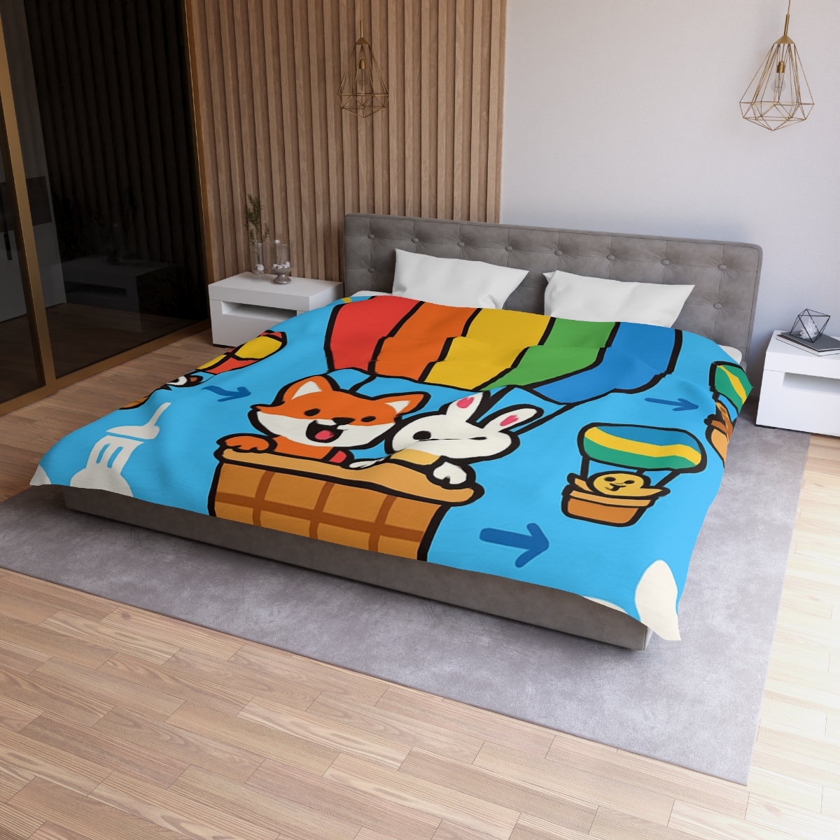 Cloud City Balloon Race warm winter duvets