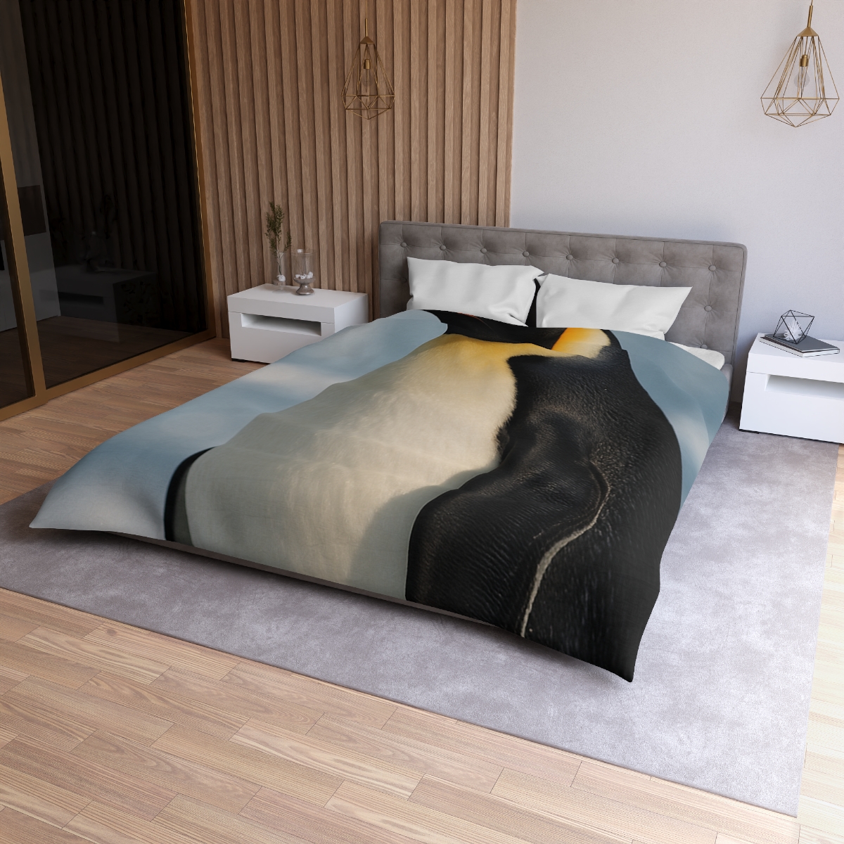 Aurora Drift Emperor Penguin stylish duvet covers