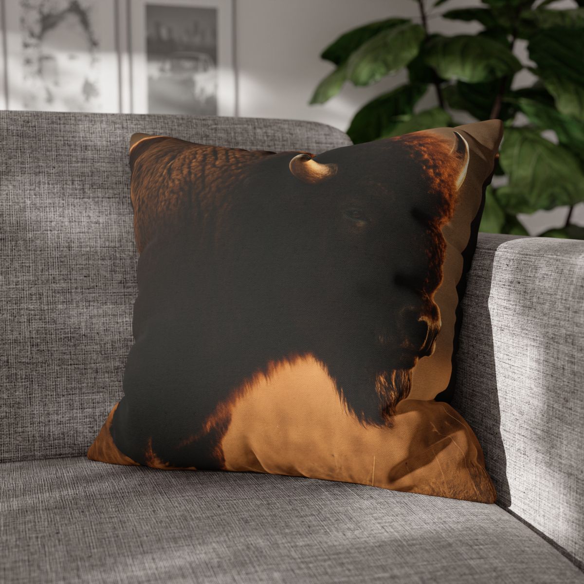 Prairie Thunder Bison soft cotton pillow cases