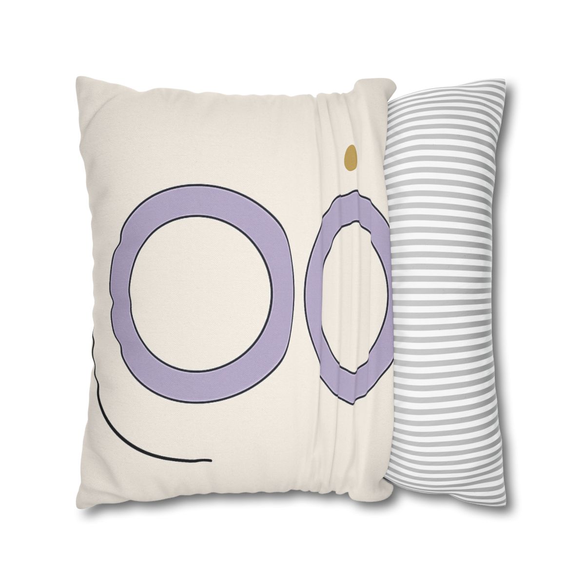 Arc Corner With Paired Rings personalized pillow covers