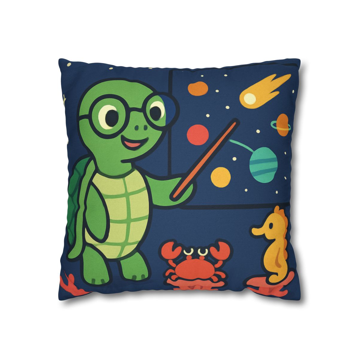 Comet Classroom Turtle personalized pillow covers