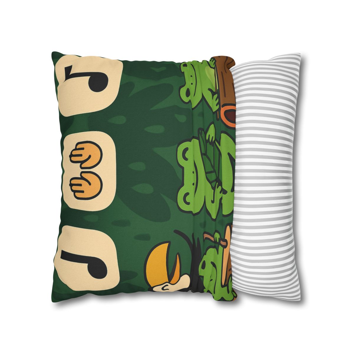 Jungle Rain Rhythm With The Frog Band comfortable bedding pillow covers