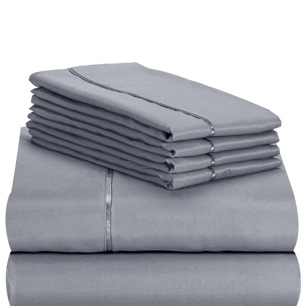 4PC Cooling Microfiber Bed Sheets Set - 18" Deep Pocket, Wrinkle Free, Moisture Wicking