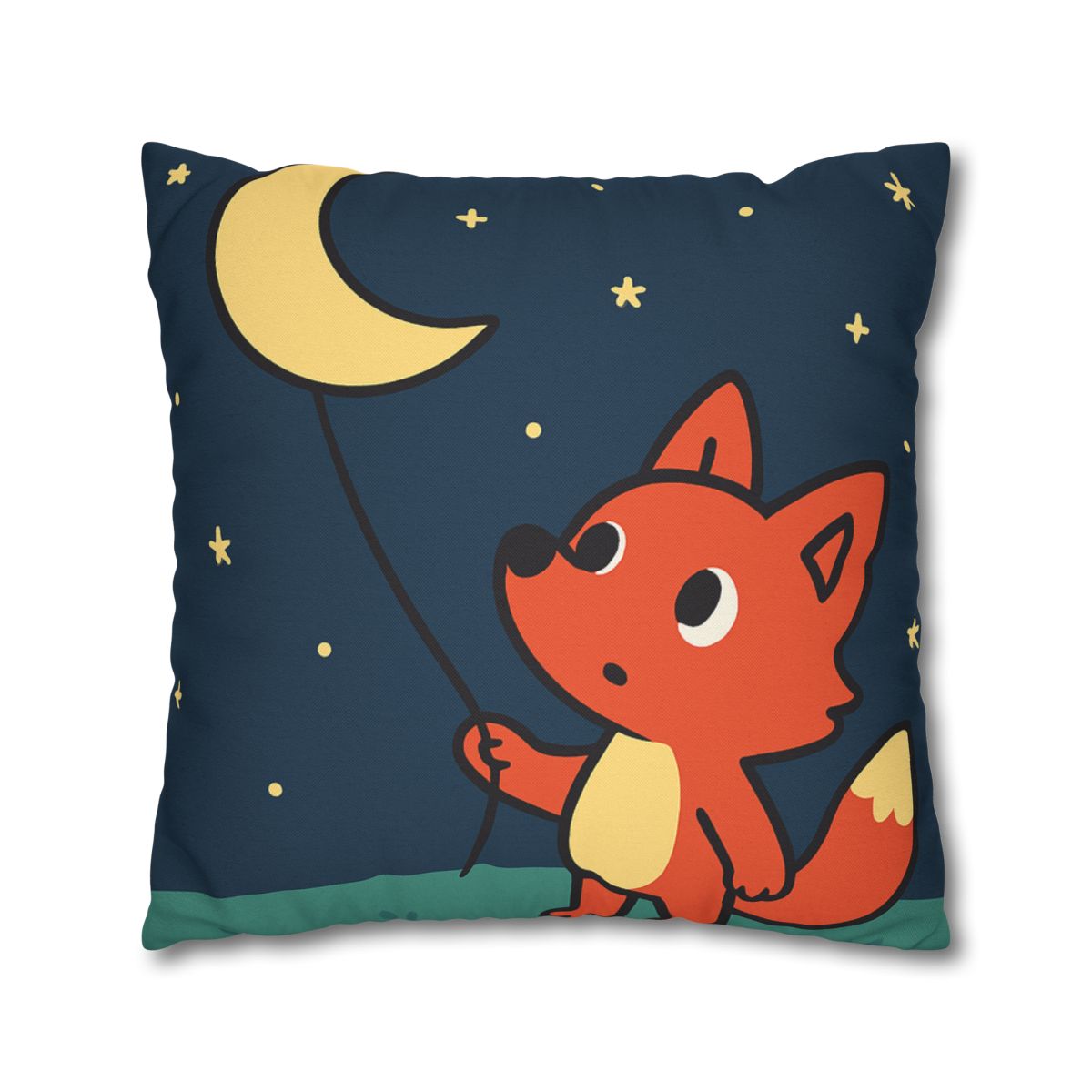 Stargazing Fox And Moon Kite unique gift pillow cases