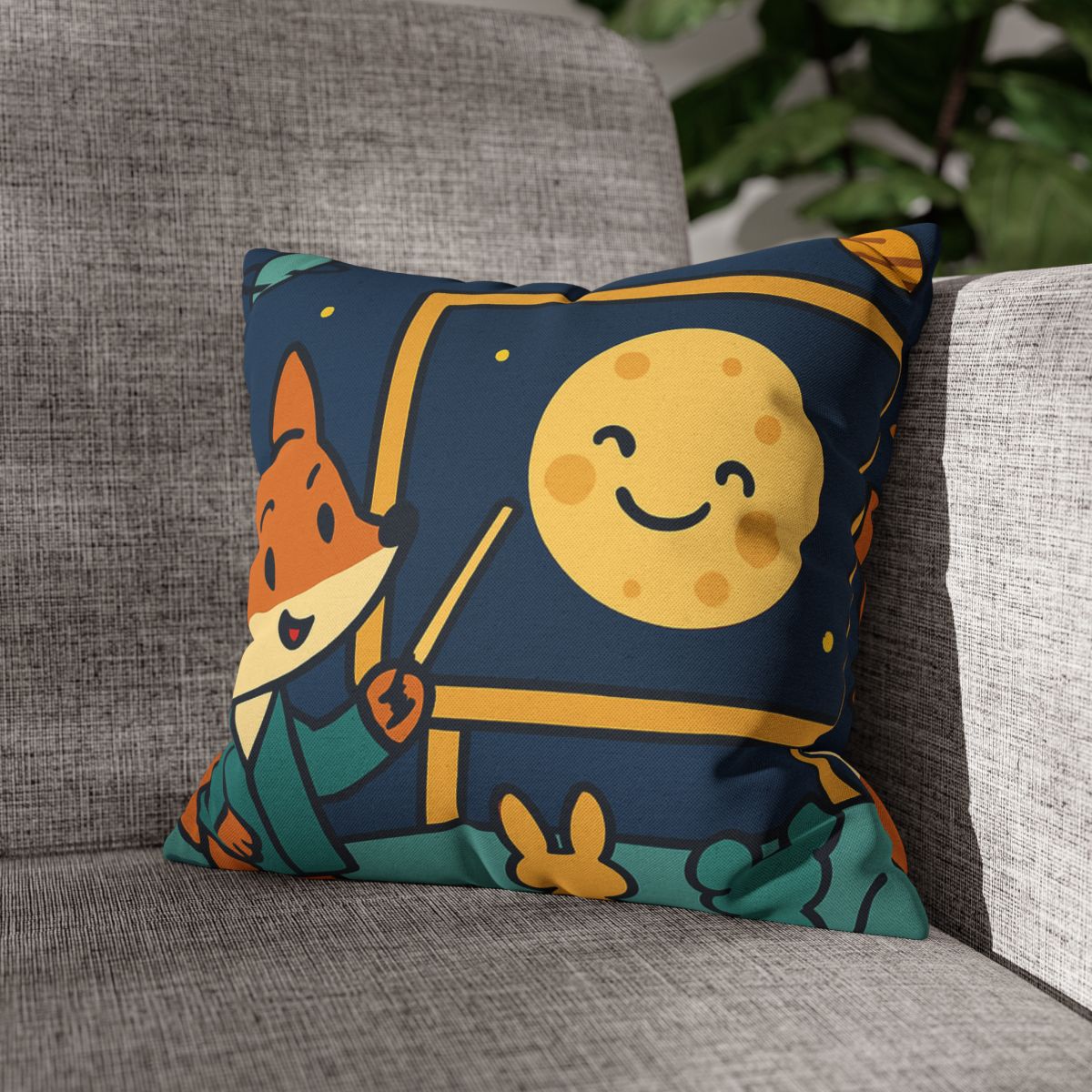 Stargazing Fox And Moon Classroom stylish decorative pillowcases