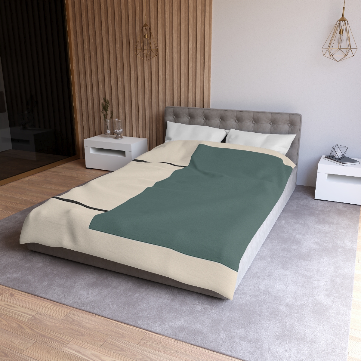 Offset Rectangle Pause custom duvets