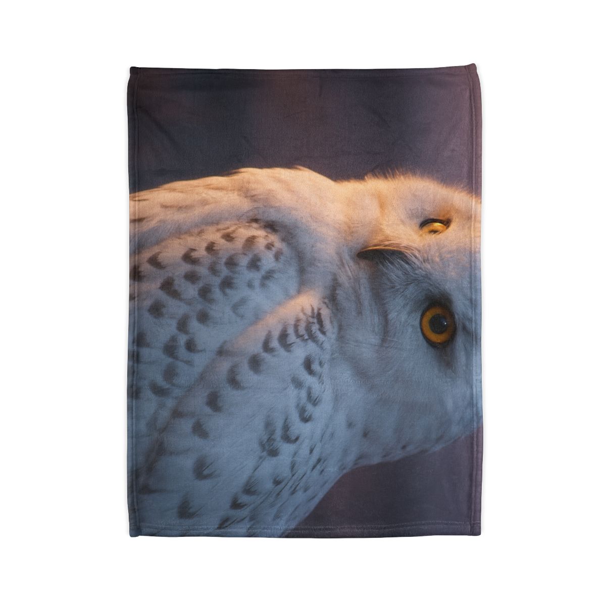 Twilight Watcher Snowy Owl designer printed blankets