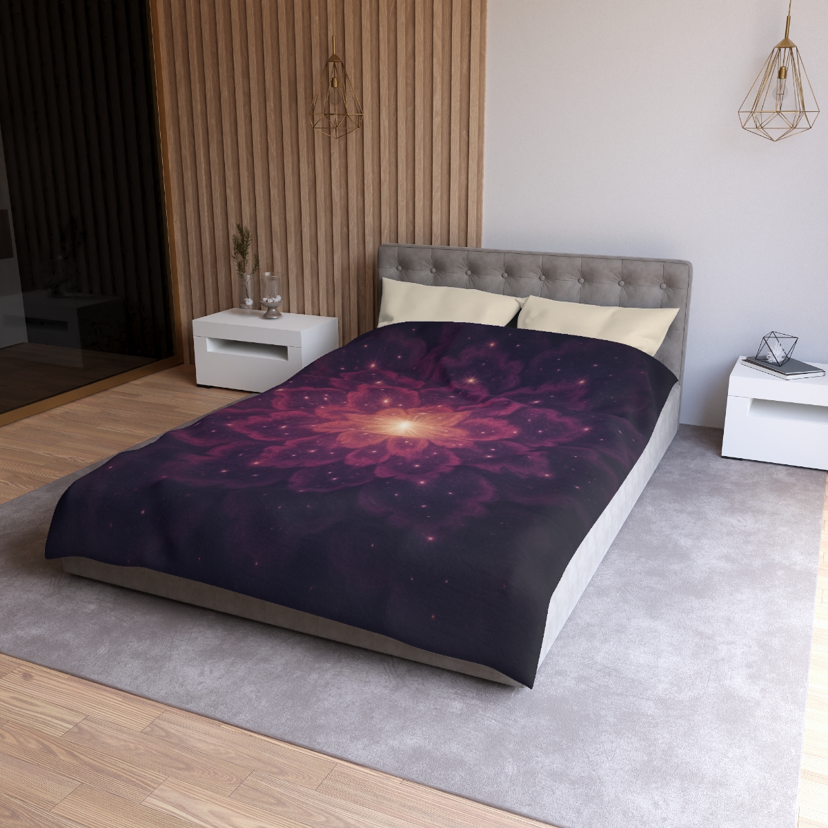 Starburst Fractal Bloom duvets for gifts