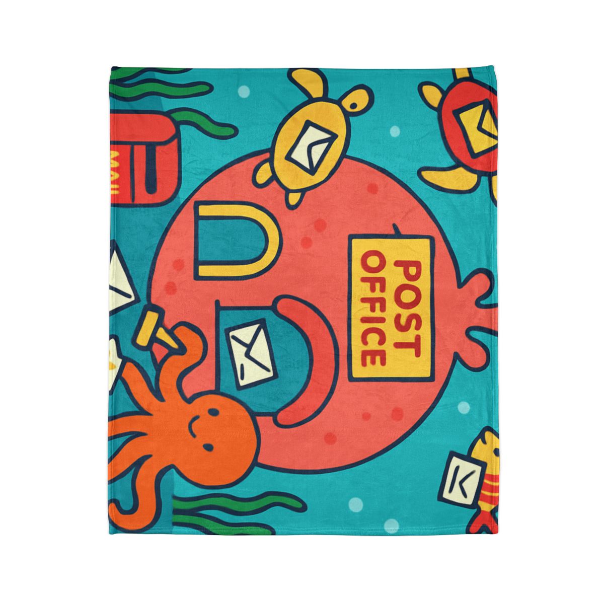 Coral Reef Planet Post Office warm winter blankets