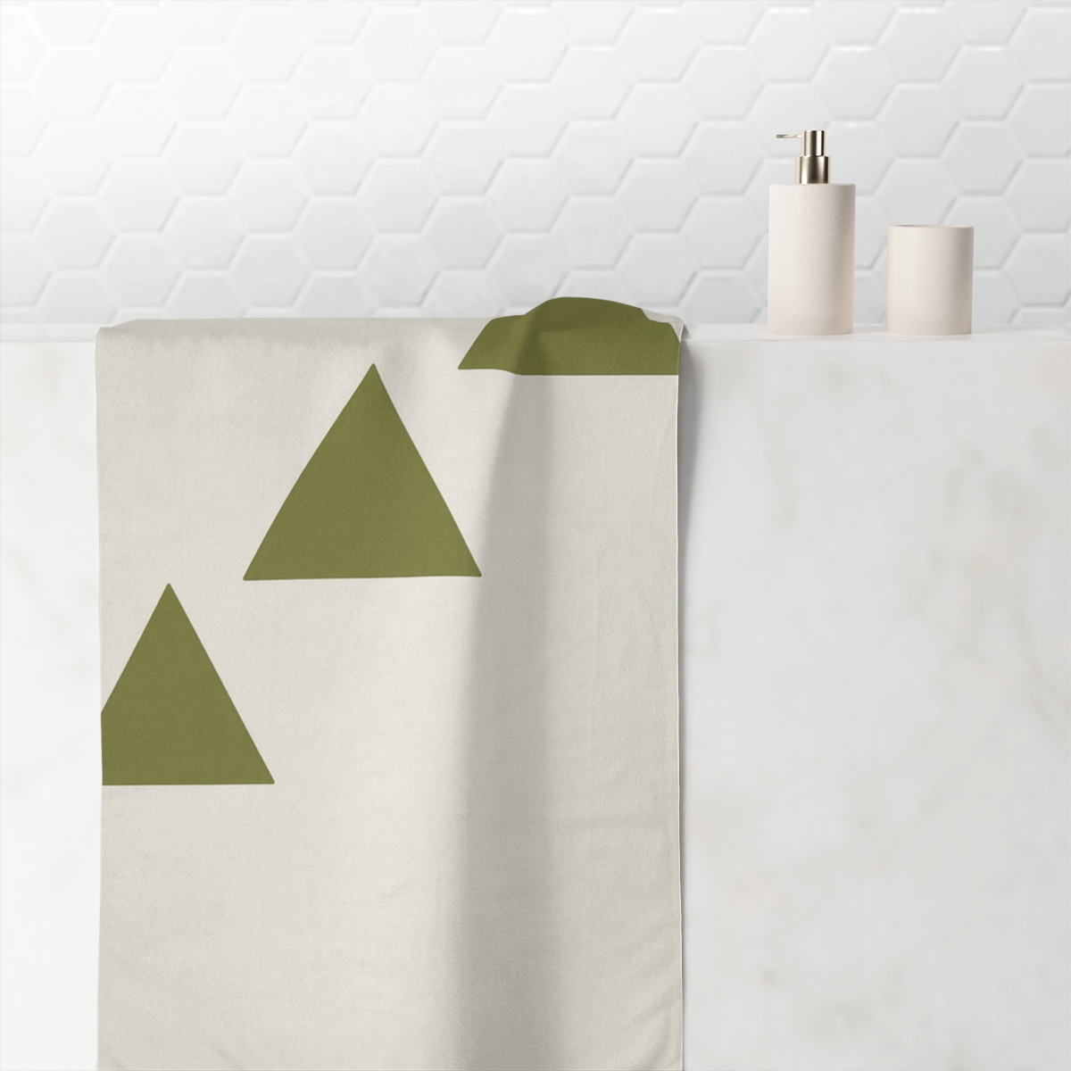 Sparse Triangle Rhythm personalized bath towels