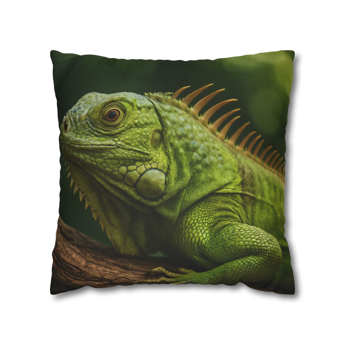 Verdant Gaze Green Iguana soft cotton pillow cases