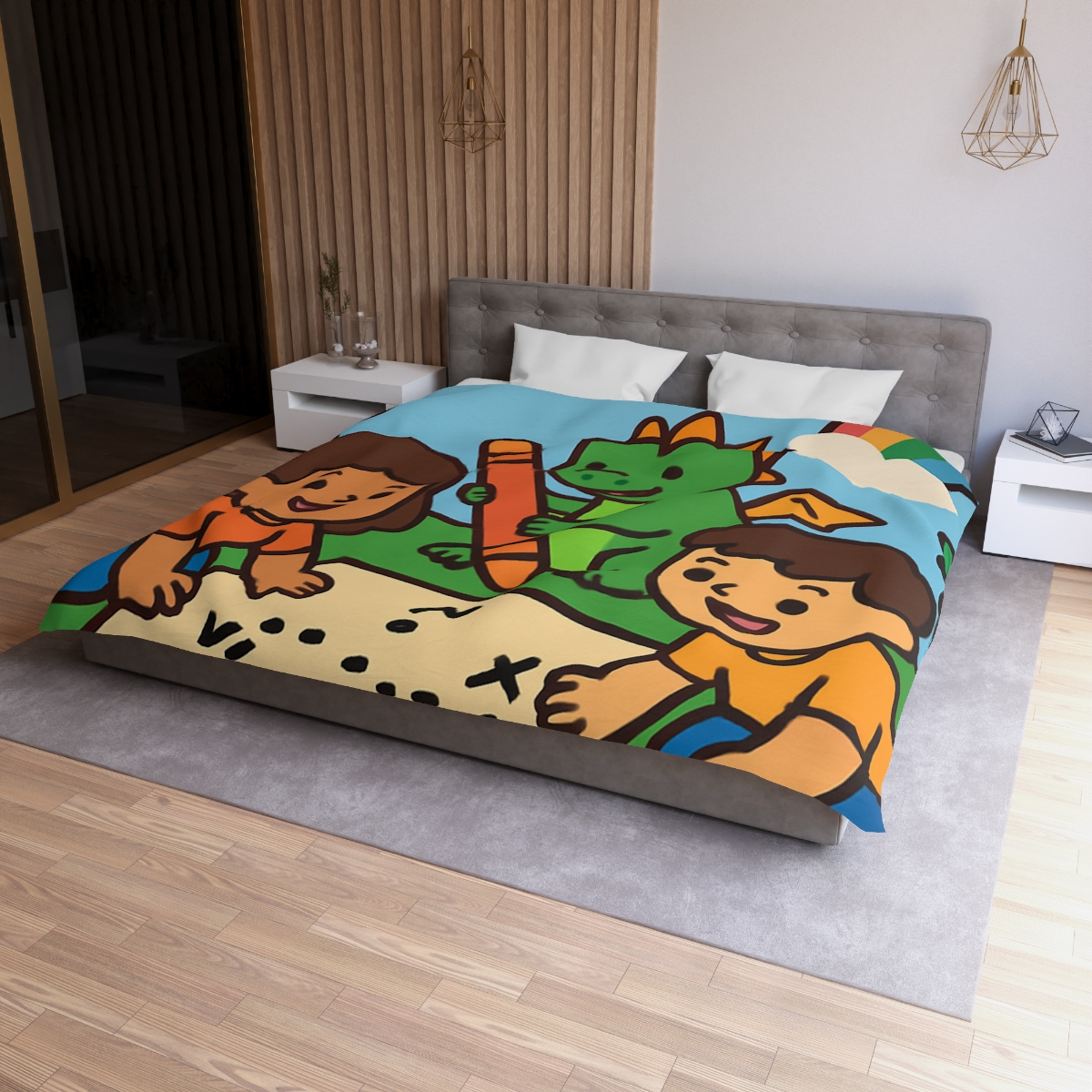 Sky Garden Map Makers With A Baby Dragon stylish duvet covers