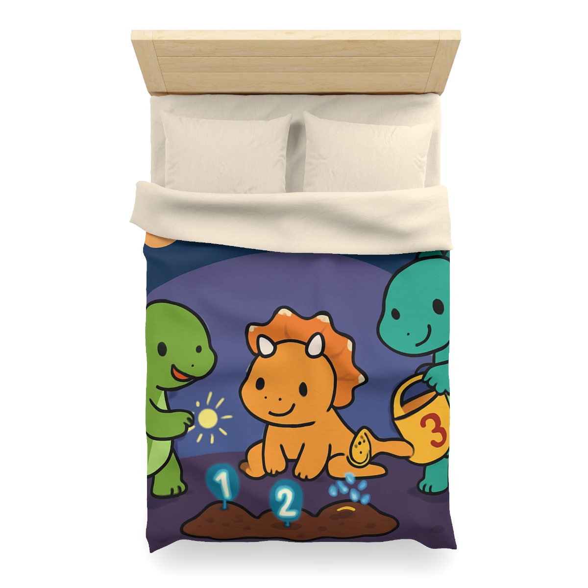 Galaxy Garden Dinosaurs personalized bedding duvets