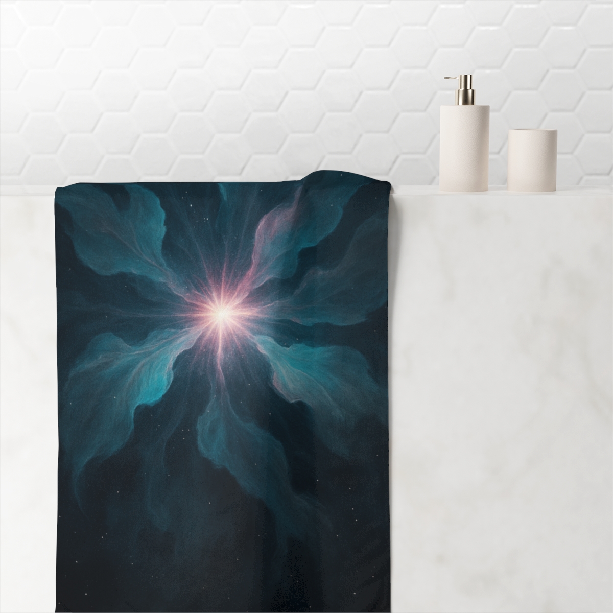 Vacuum Bloom Starburst personalized bath towels