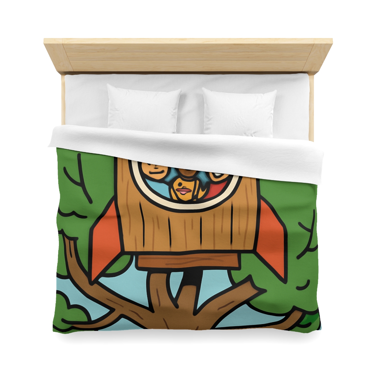 Time Traveling Treehouse Rocket trendy bedroom duvets