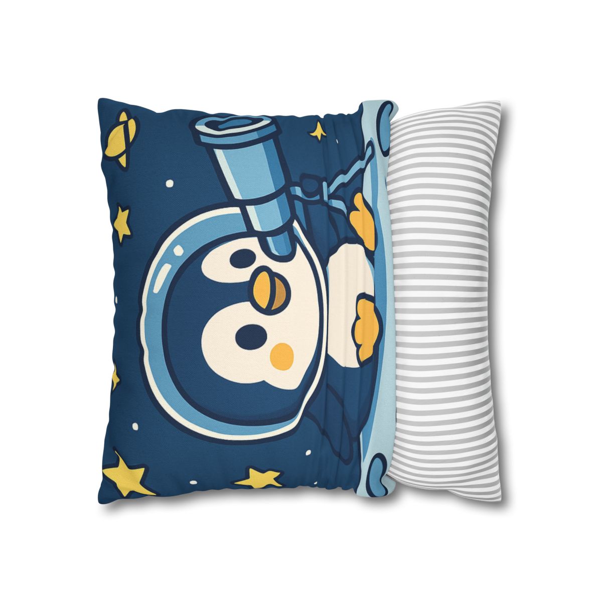 Stargazing Penguin On The Moon comfortable bedding pillow covers