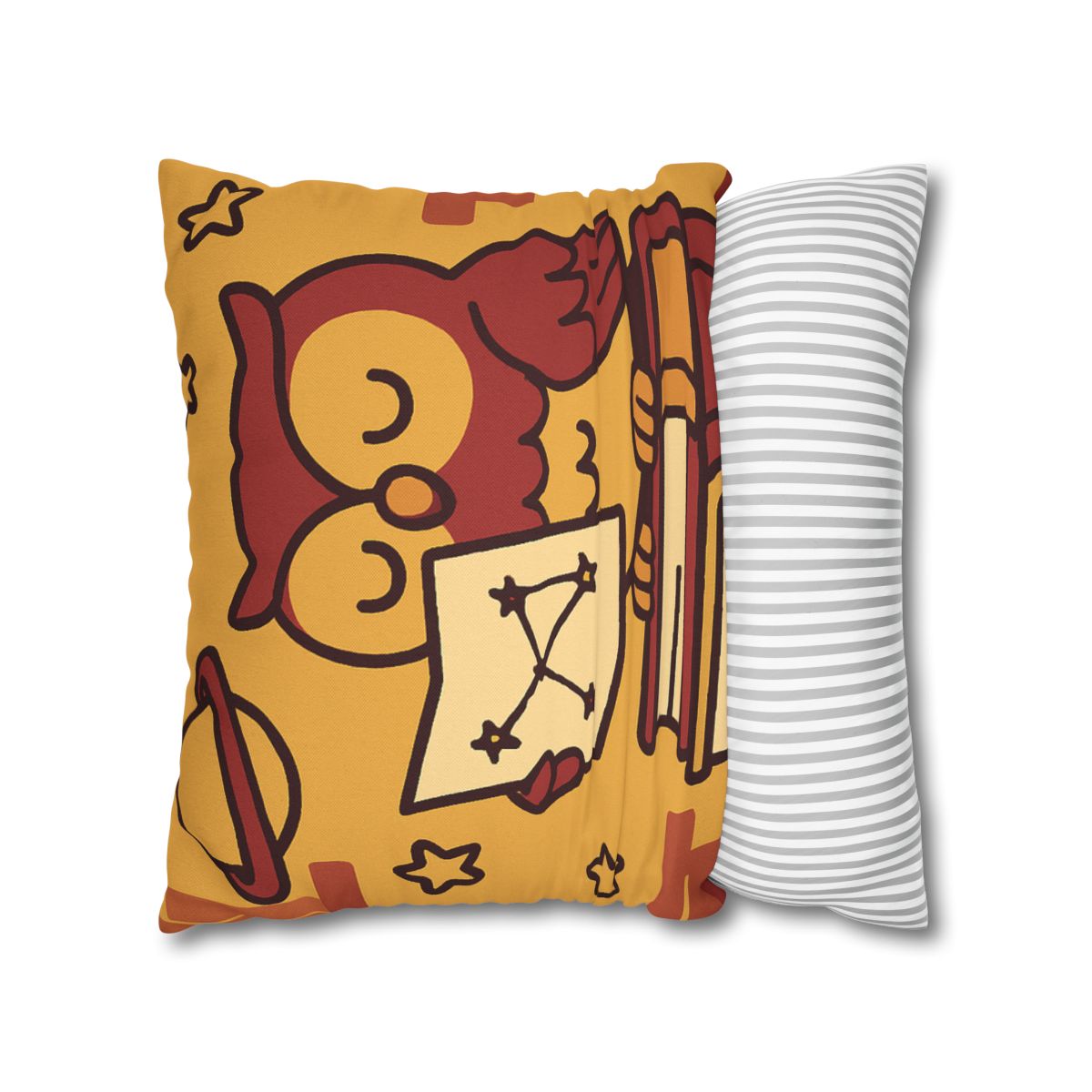 Cosmic Owl Library trendy patterned pillow cases