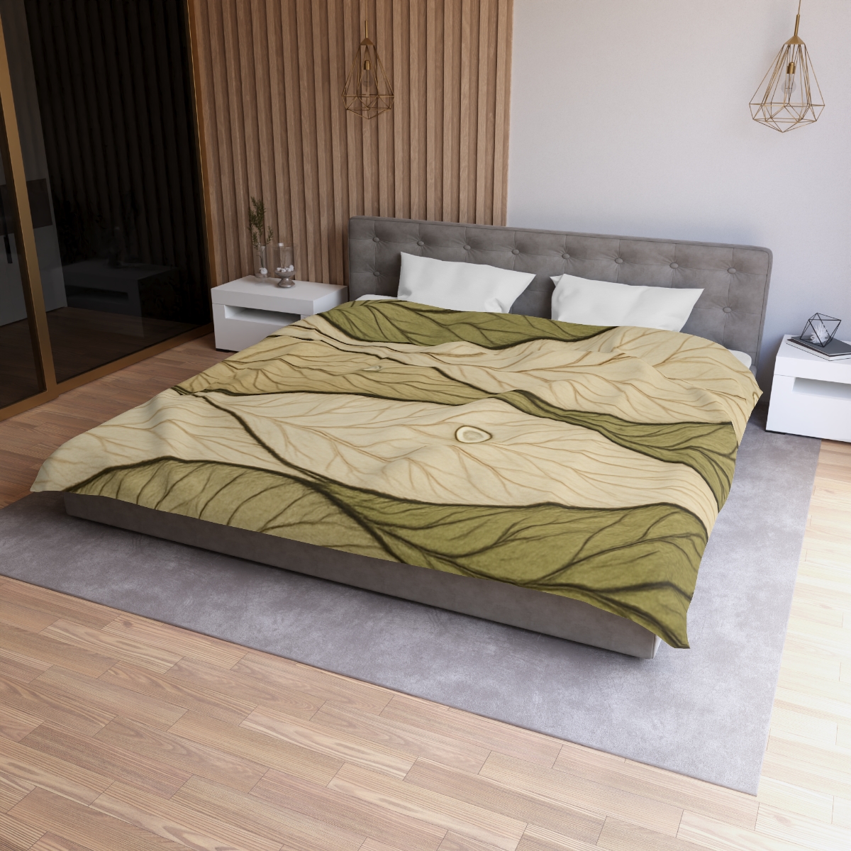 Leaf Vein Topography Waves trendy bedroom duvets