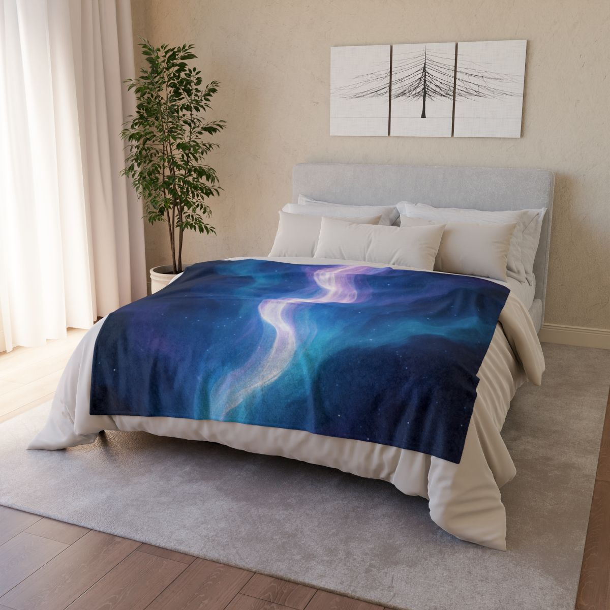 Electro Aurora Nebula Loom personalized cozy blankets