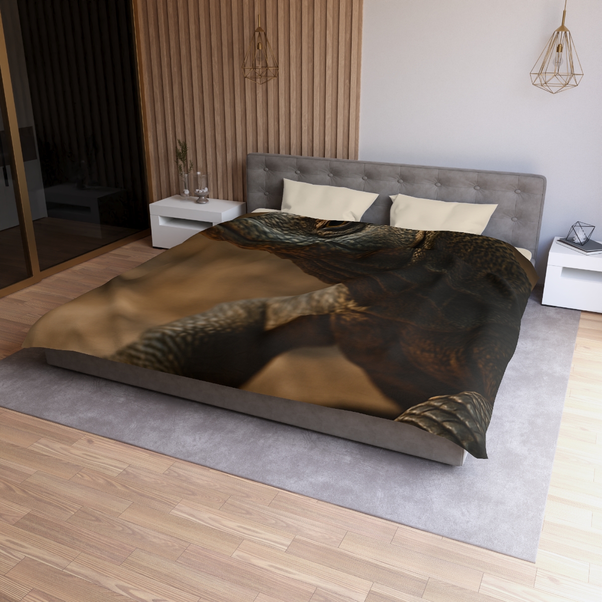 Ancient Sentinel Komodo Dragon personalized bedding duvets