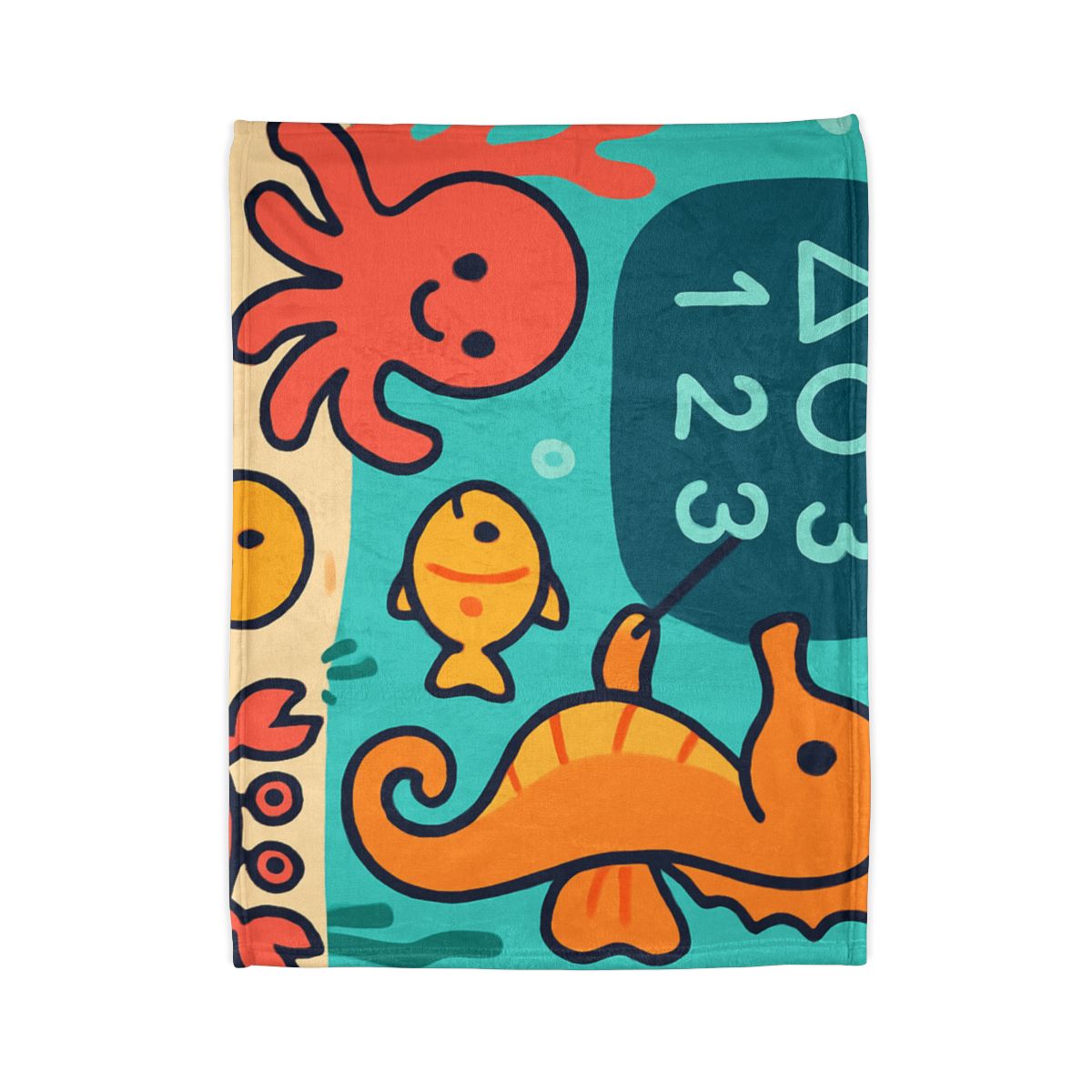 Coral Classroom With The Seahorse Teacher custom blankets