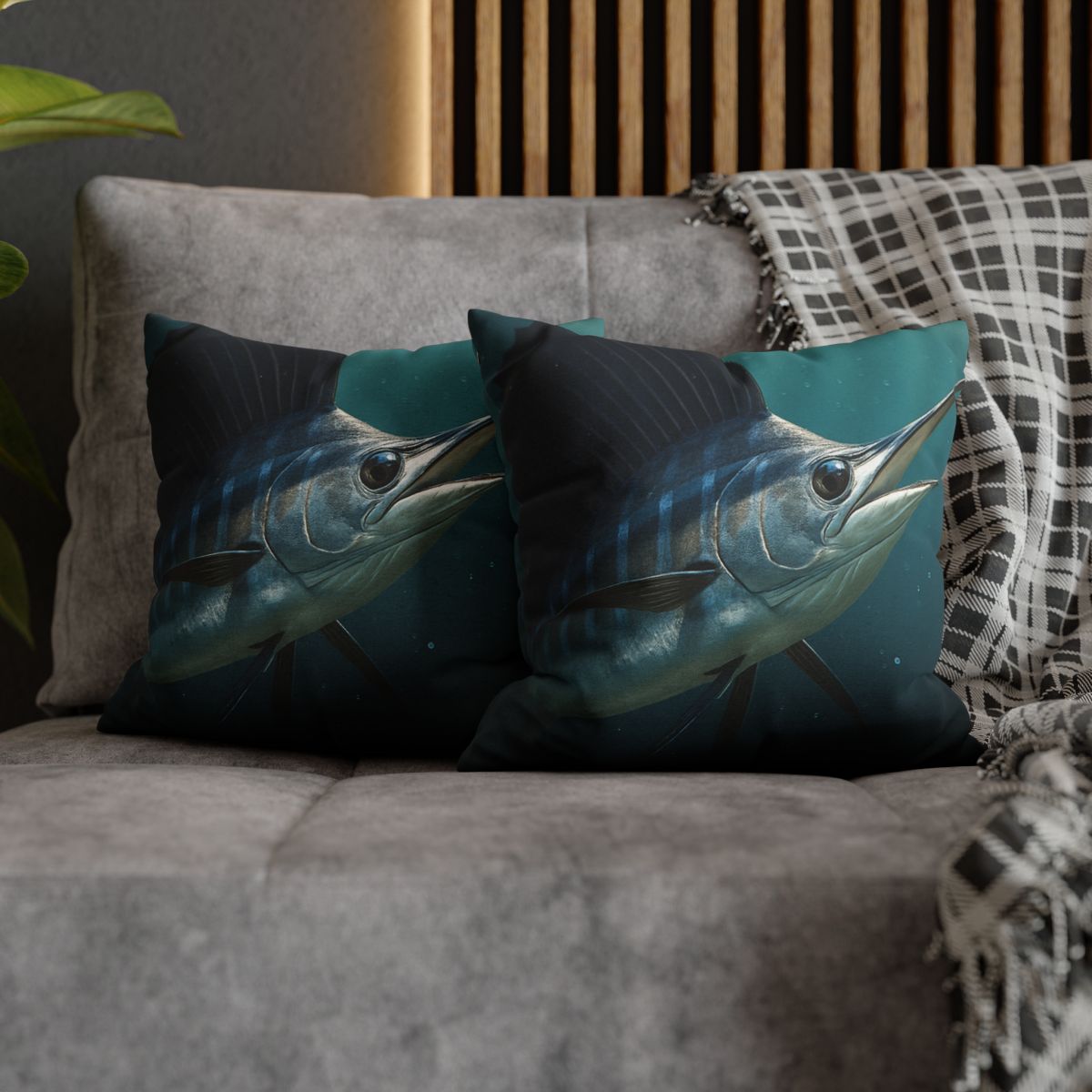 Nebula Flash Sailfish designer print pillow cases