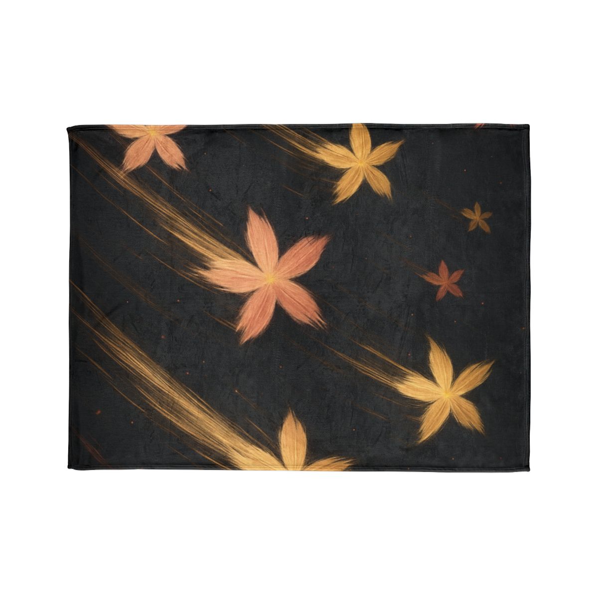 Meteor Blossom Drift designer printed blankets