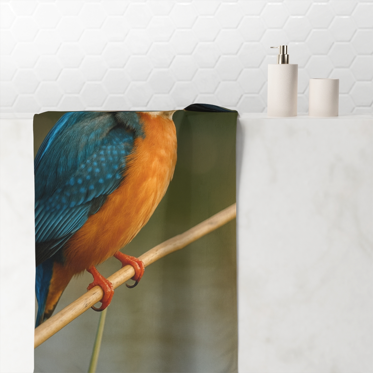 Ember Eye Kingfisher comfortable face towels