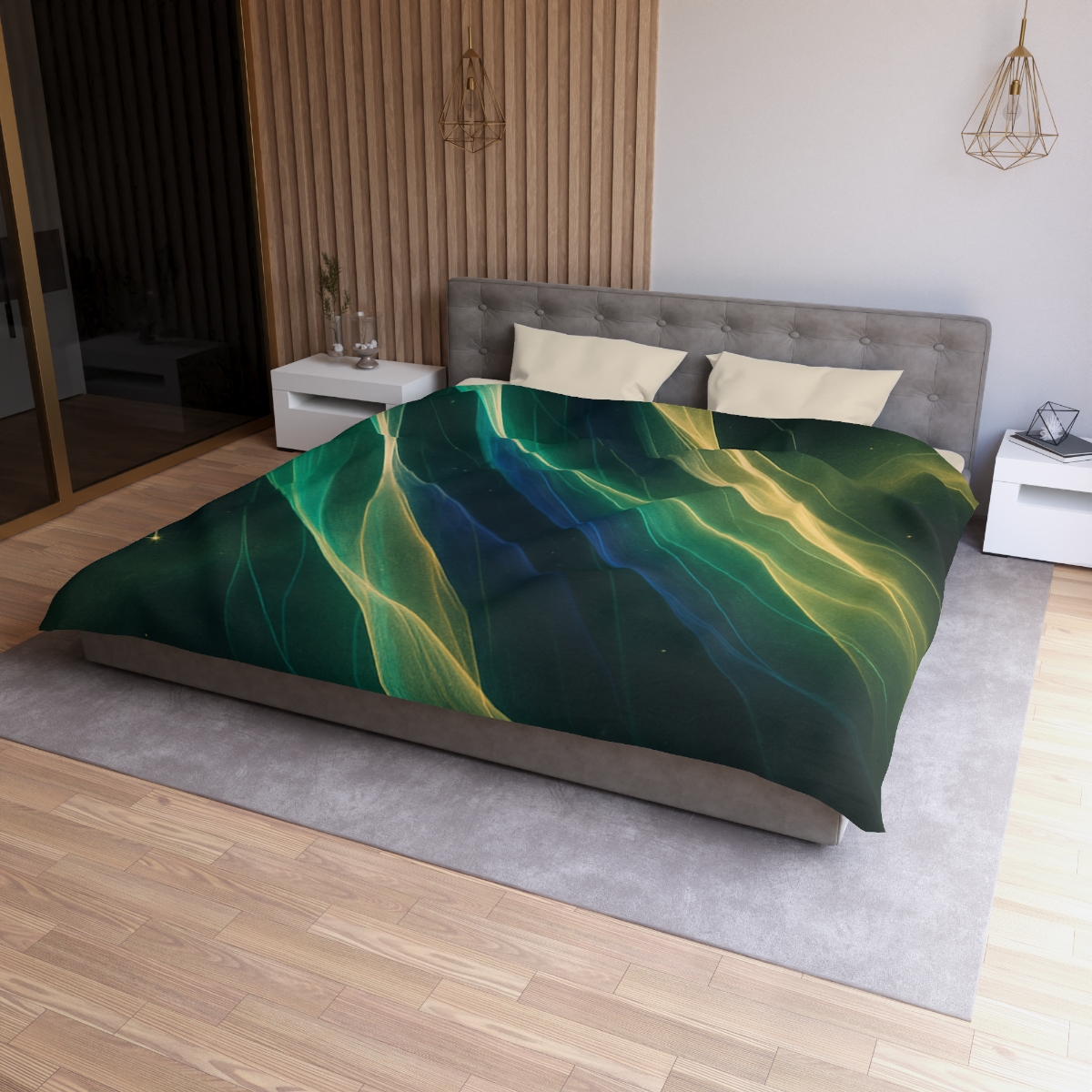 Veil Of Quantum Aurora stylish duvet covers
