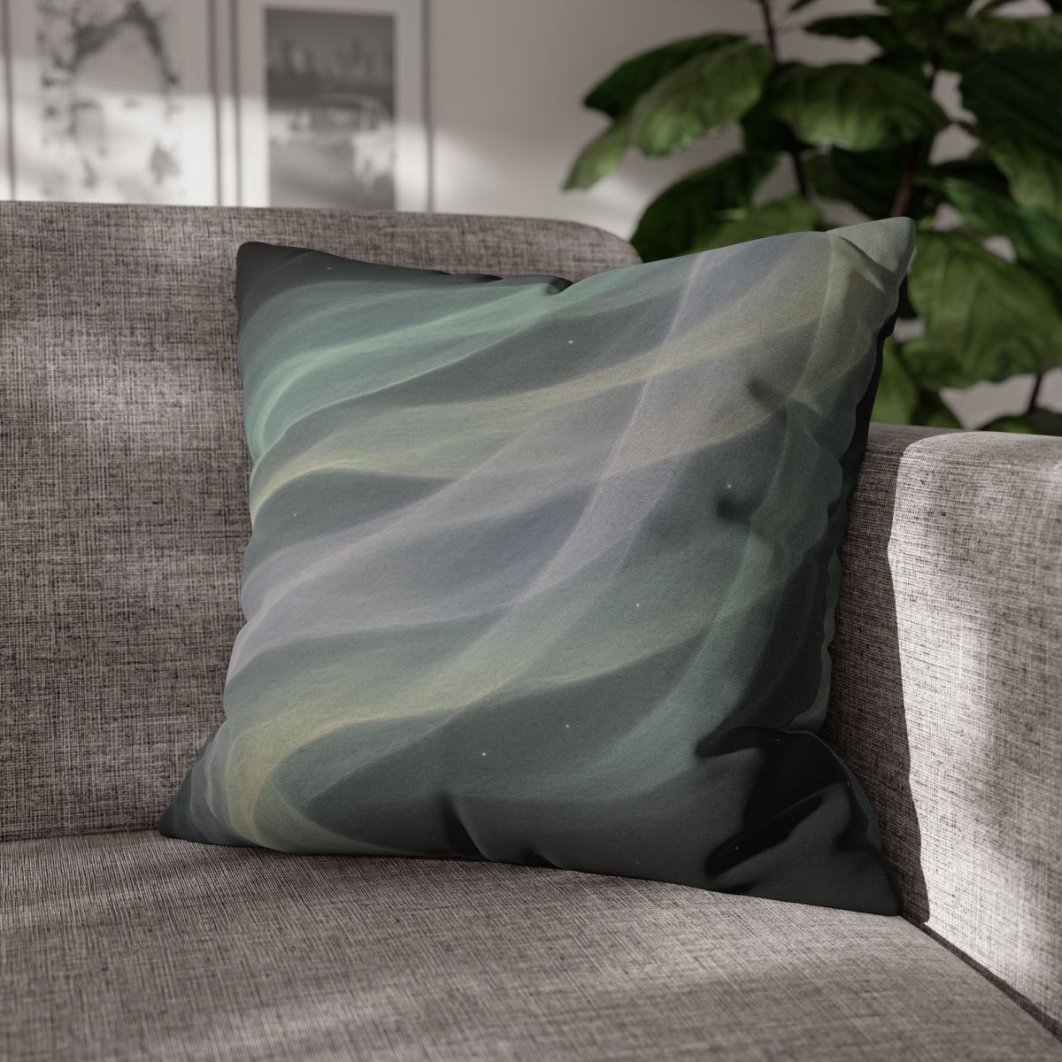 Auroral Cosmic Silk Currents designer print pillow cases